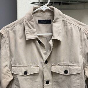 All Saints Men's Beige Shirt Jacket